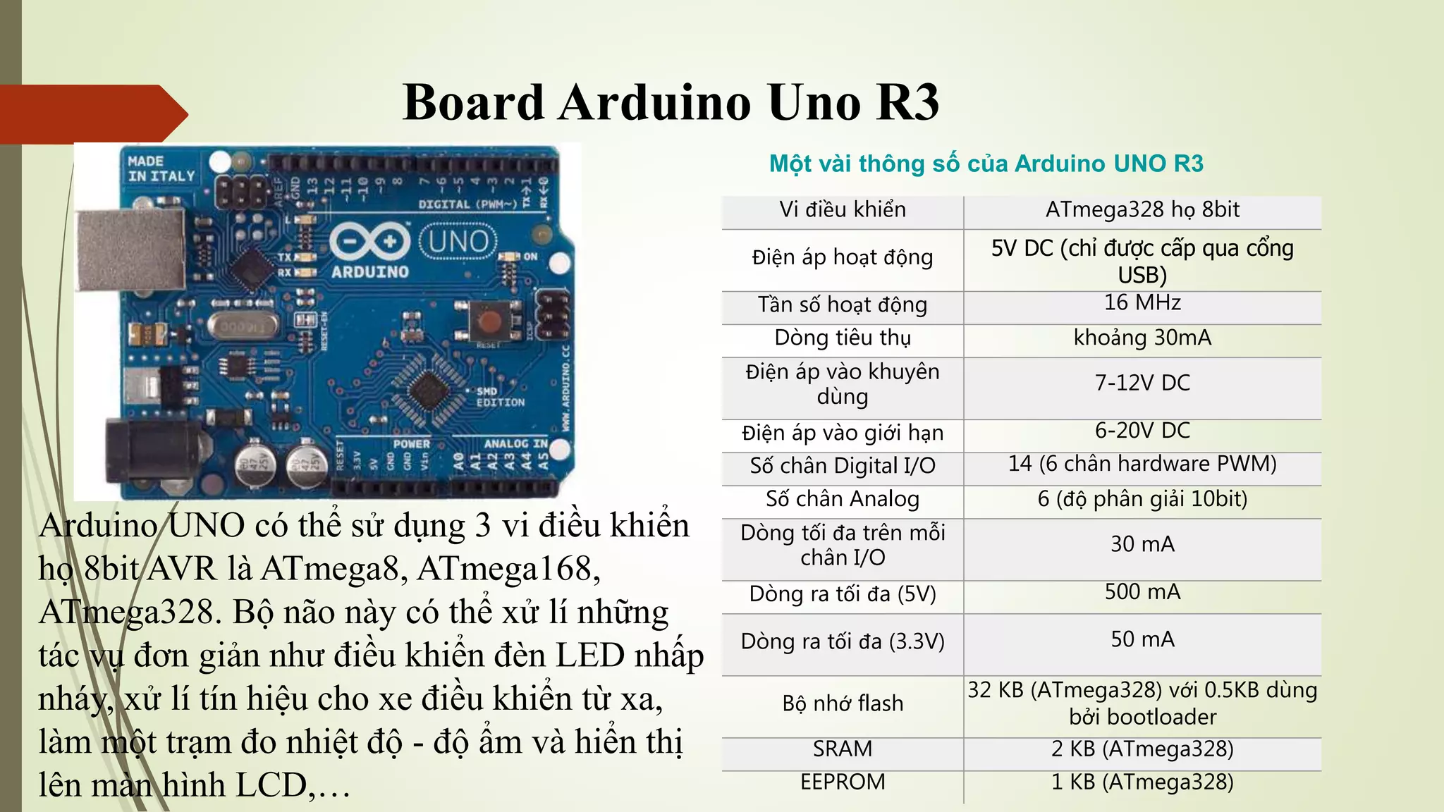 Tìm hiểu về Arduino và một số dự án với Arduino | PPTX