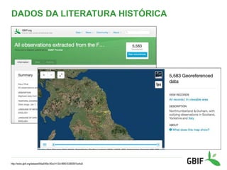 DADOS DA LITERATURA HISTÓRICA
http://www.gbif.org/dataset/bfaa049a-90cd-412d-9660-5380591ba4a5
 