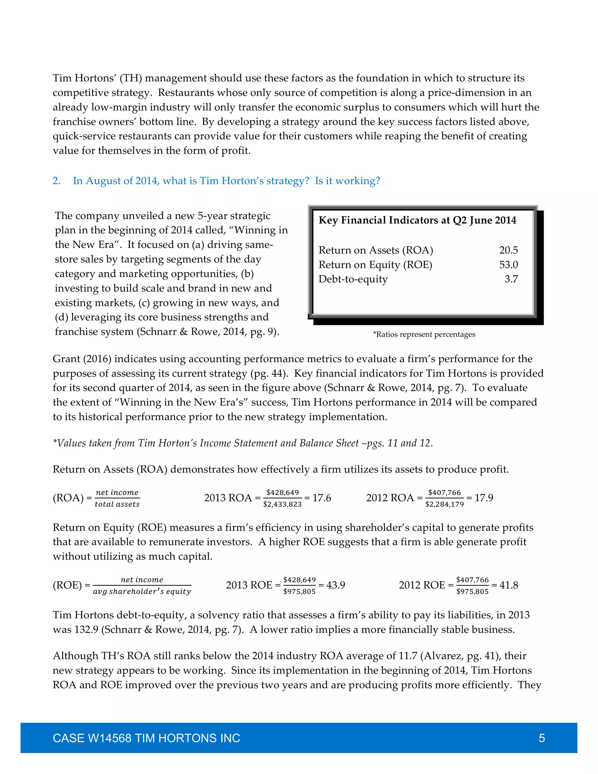 Tim Hortons Tutorial Pdf Tim Hortons Case Analysis | PDF