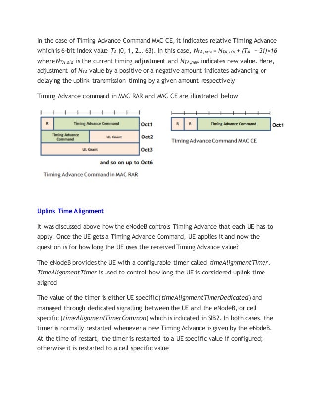 Timing advance and time alignment timer