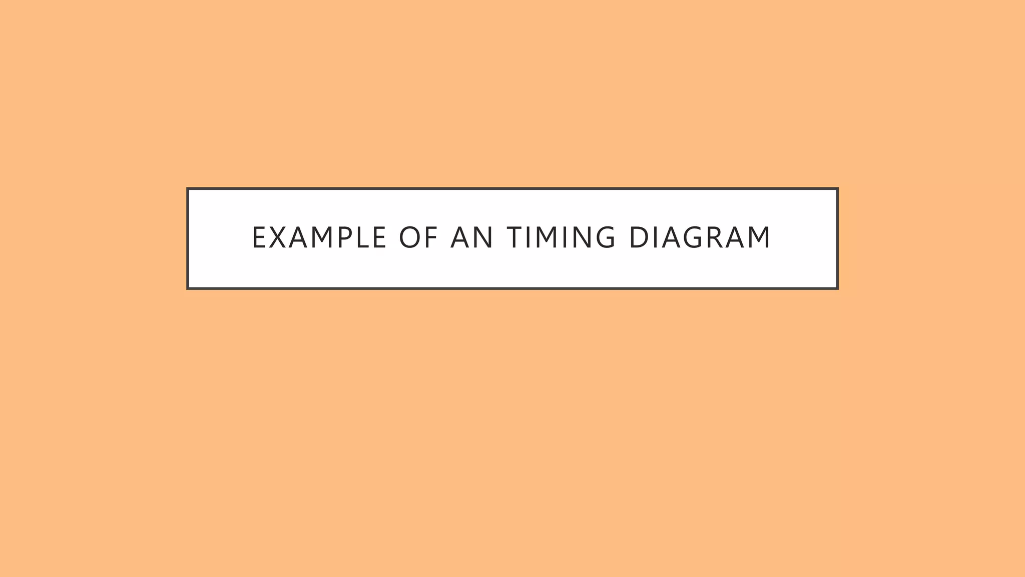 EXAMPLE OF AN TIMING DIAGRAM