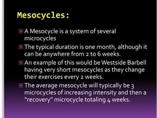 Microcycle Method Timing in strength training | PPTX