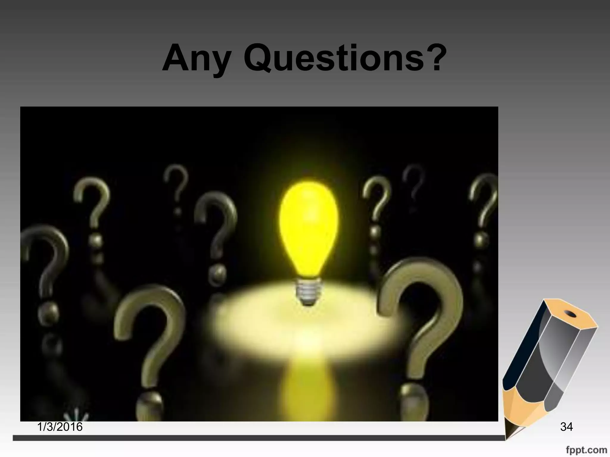 Any Questions?
1/3/2016 34
 