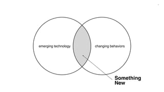8
emerging technology changing behaviors
Something
New
 