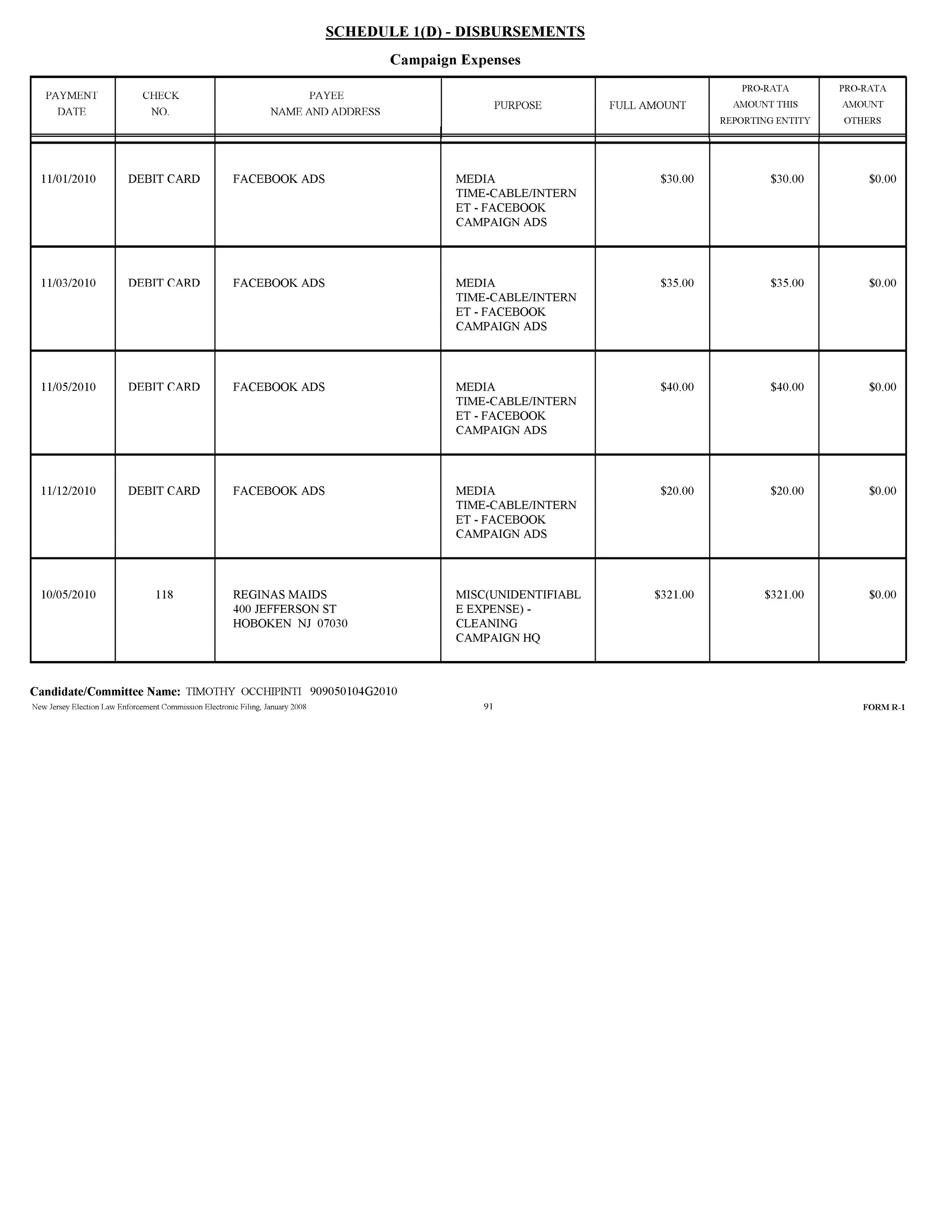 Tim Occhipinti Elec report 11-23-2010