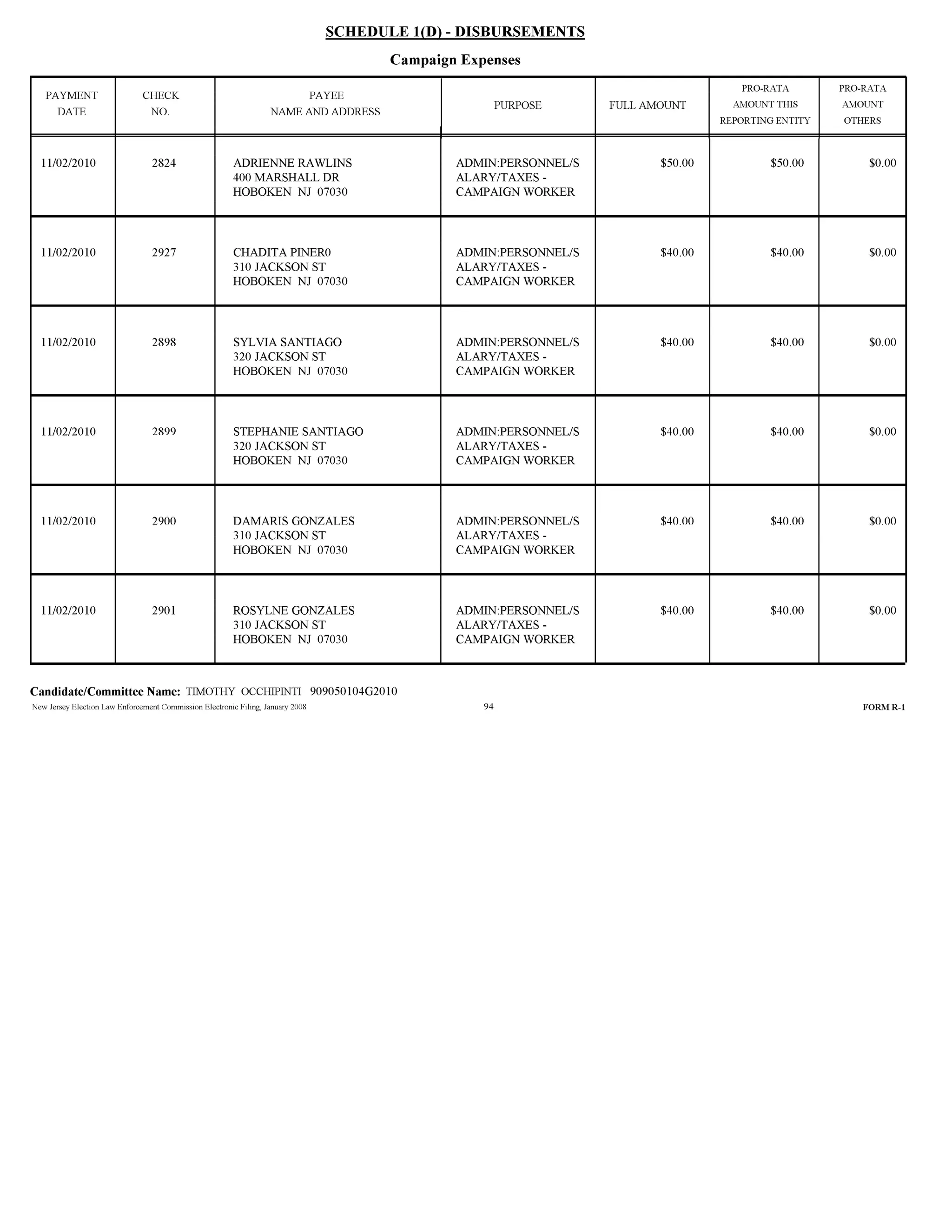 Tim Occhipinti Elec report 11-23-2010