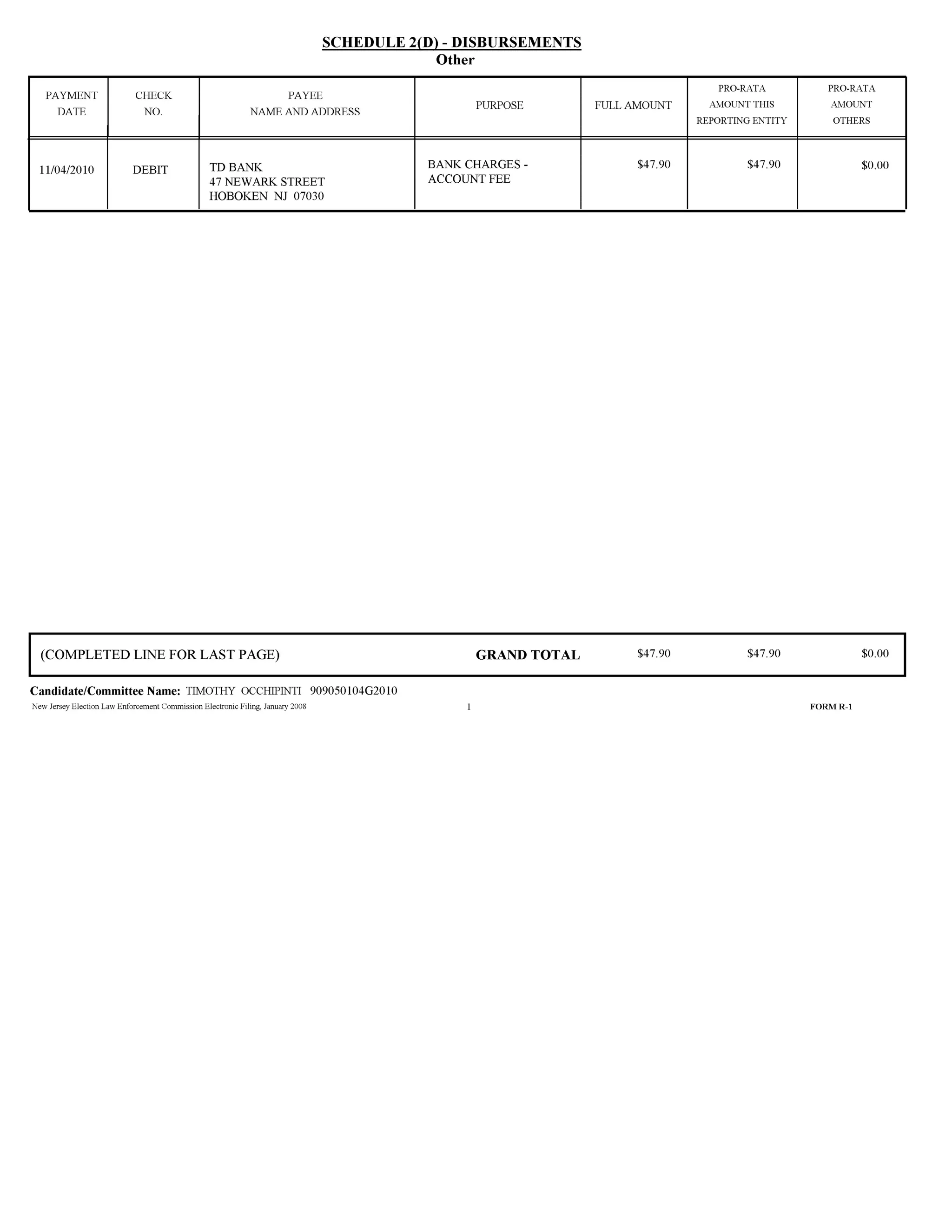 Tim Occhipinti Elec report 11-23-2010