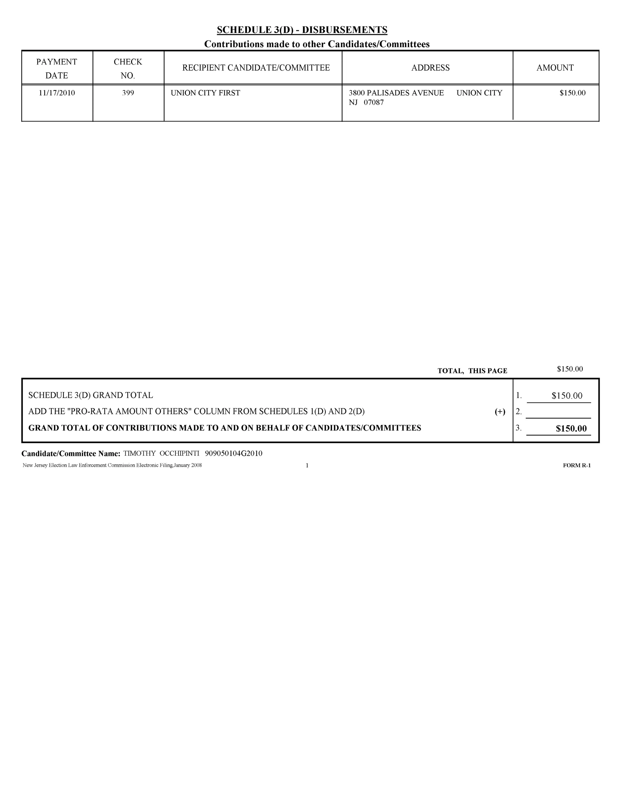 Tim Occhipinti Elec report 11-23-2010
