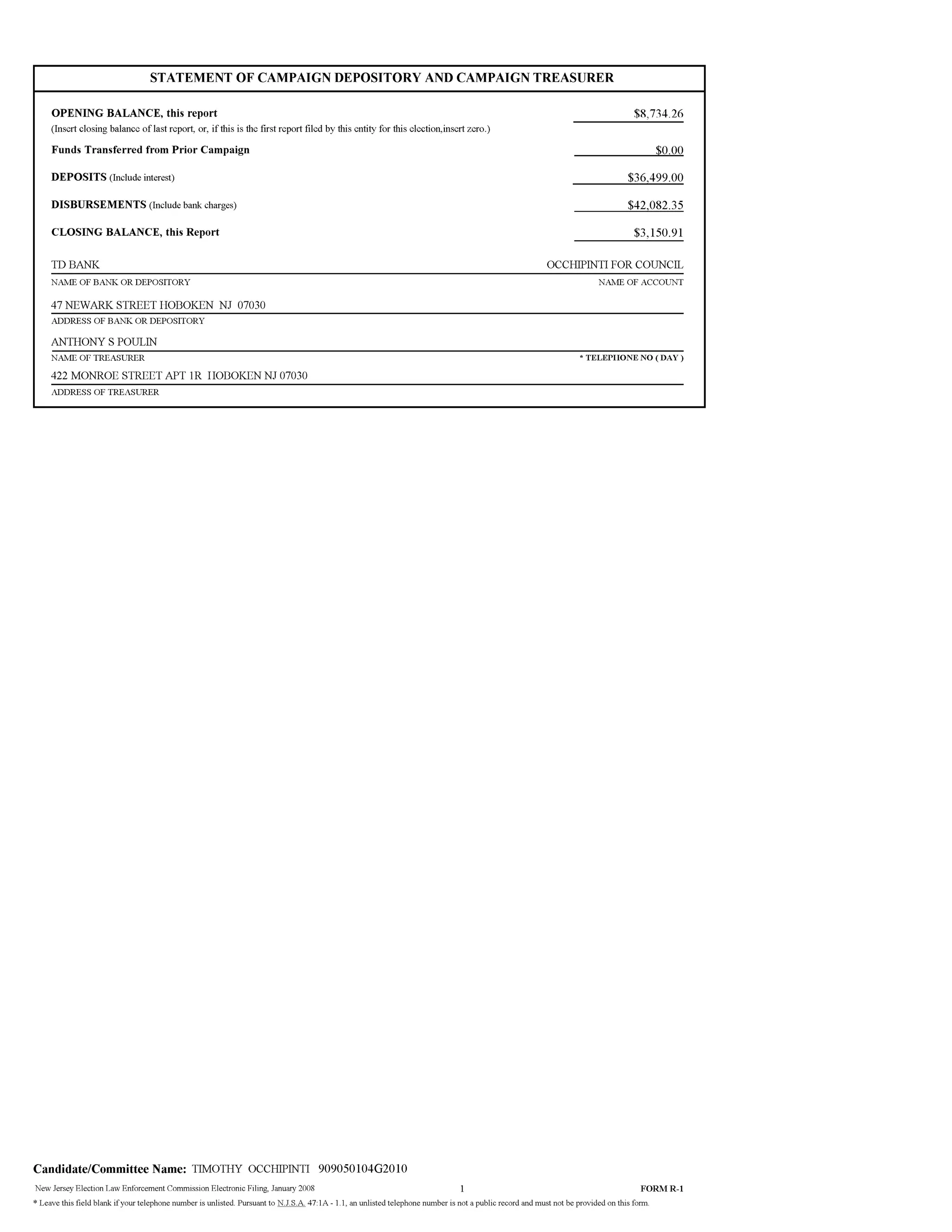 Tim Occhipinti Elec report 11-23-2010