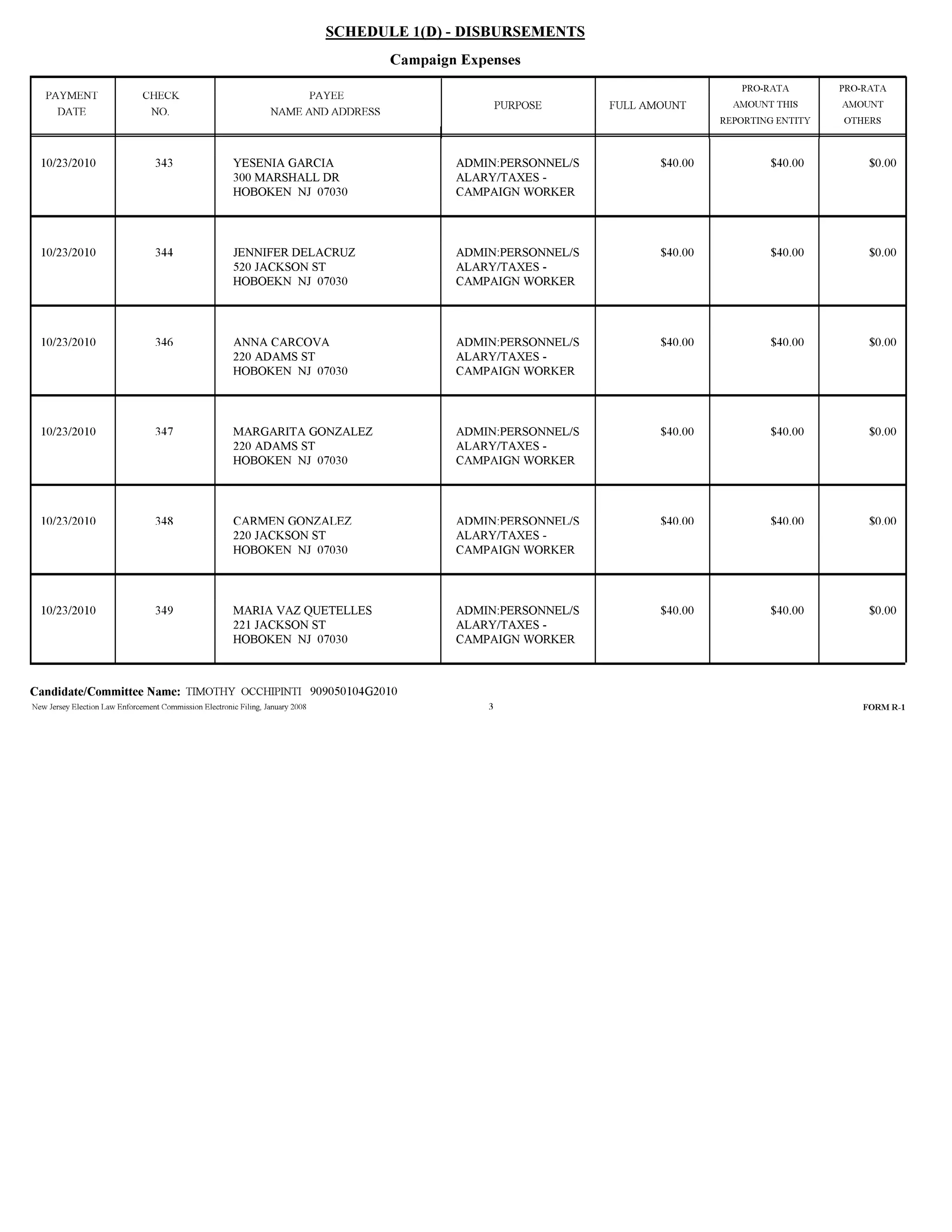 Tim Occhipinti Elec report 11-23-2010