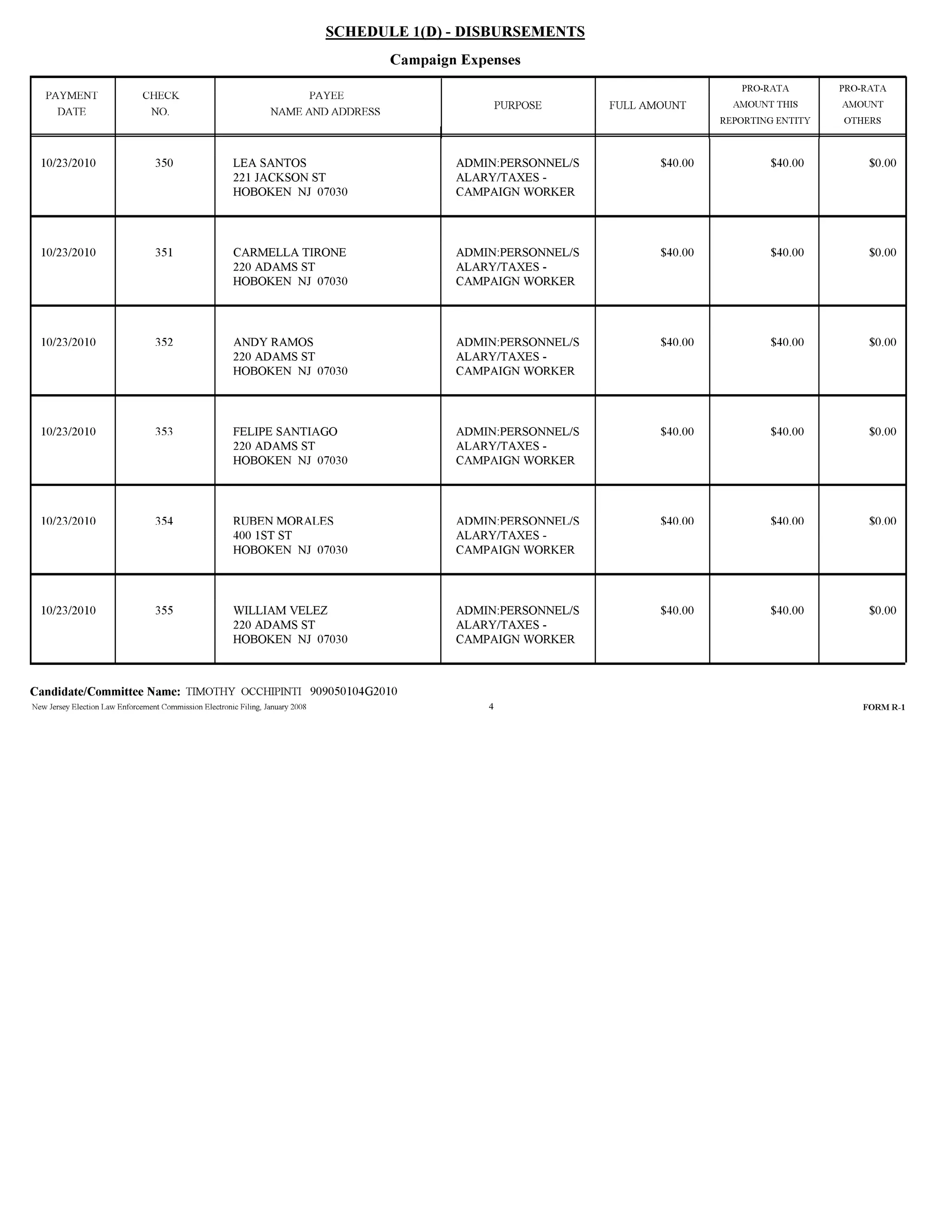 Tim Occhipinti Elec report 11-23-2010
