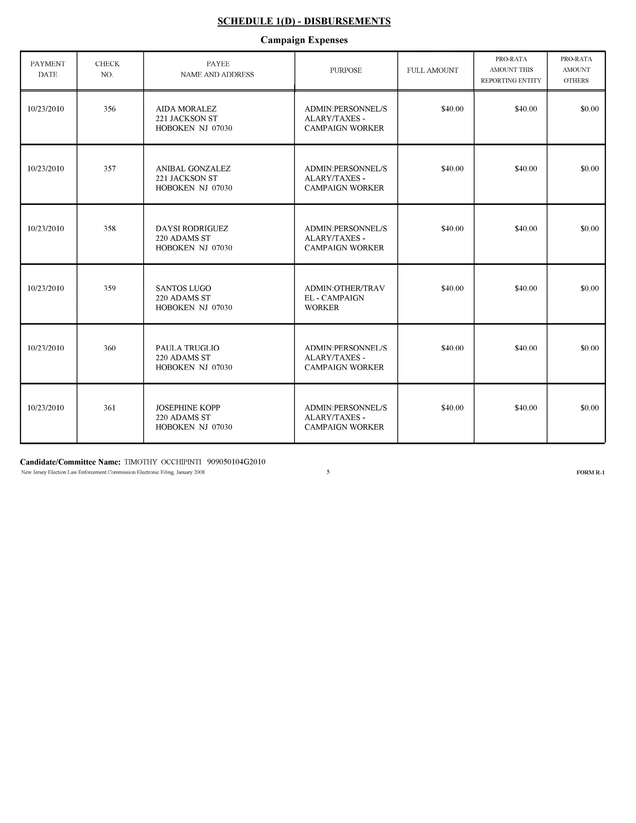 Tim Occhipinti Elec report 11-23-2010