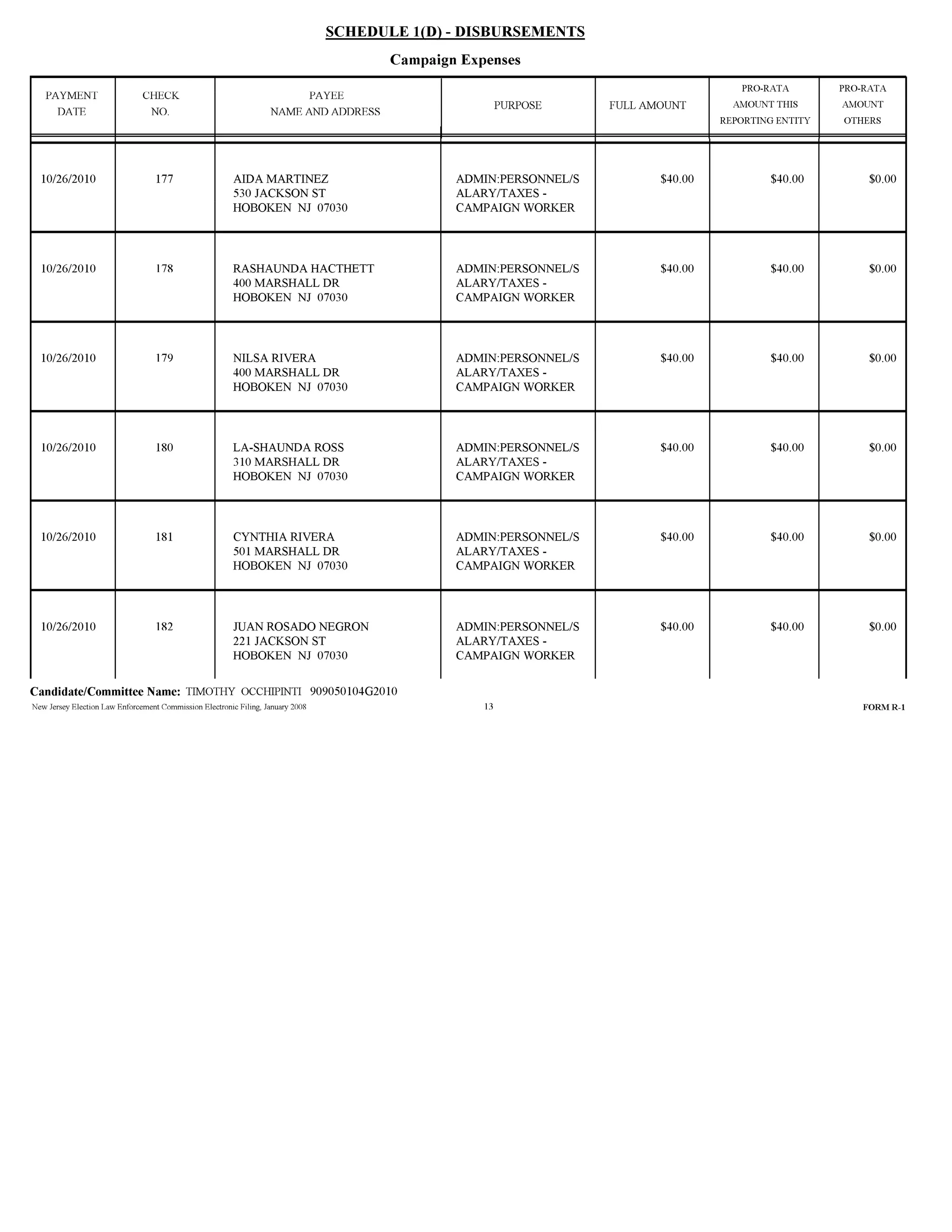 Tim Occhipinti Elec report 11-23-2010
