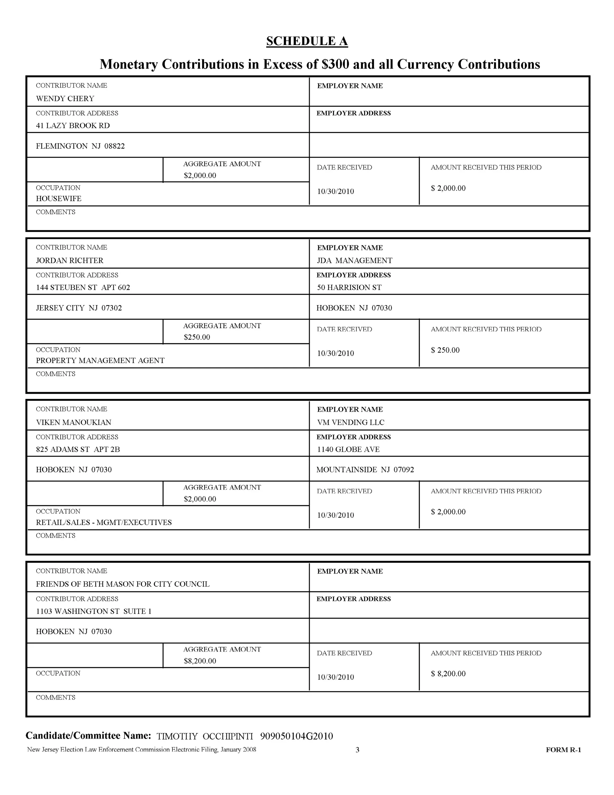 Tim Occhipinti Elec report 11-23-2010