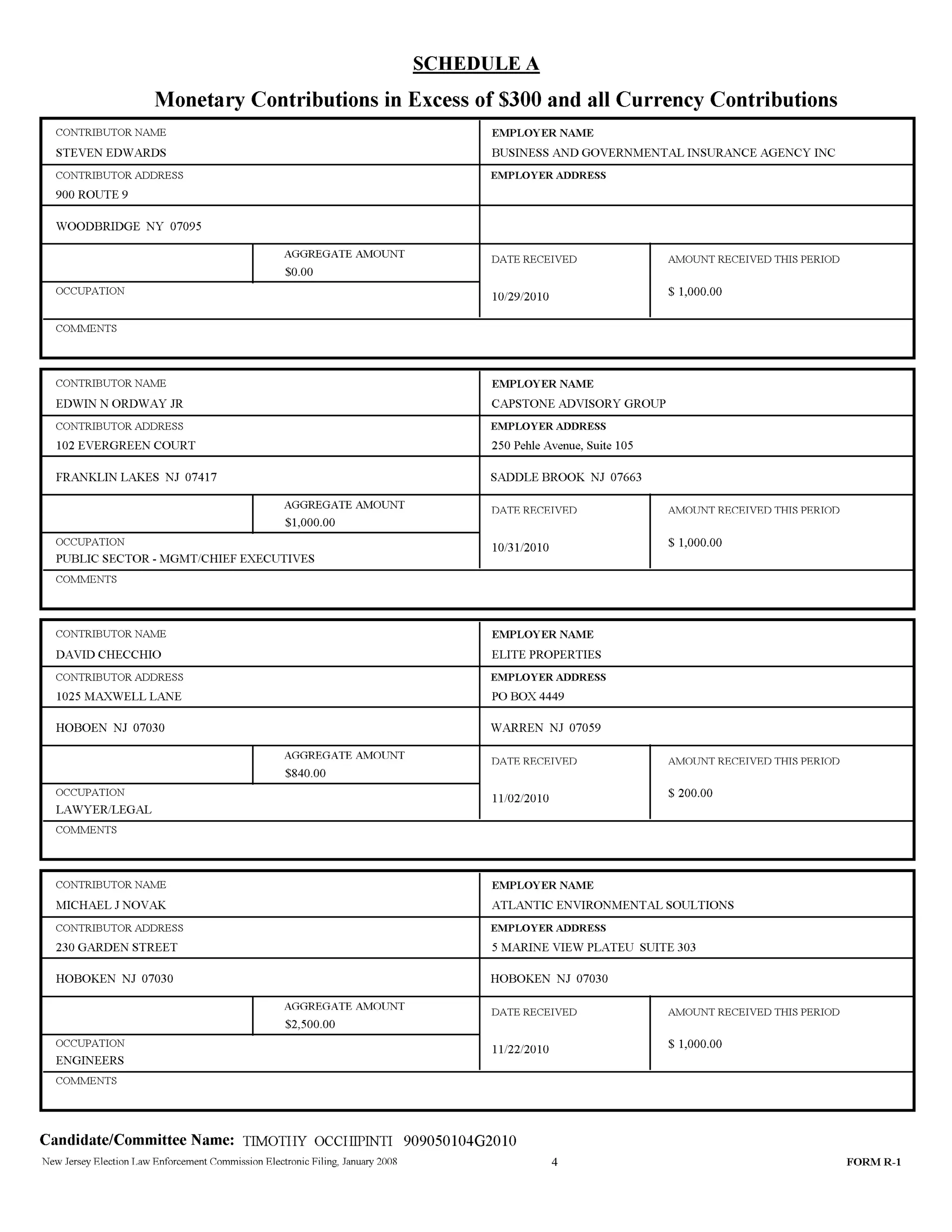 Tim Occhipinti Elec report 11-23-2010