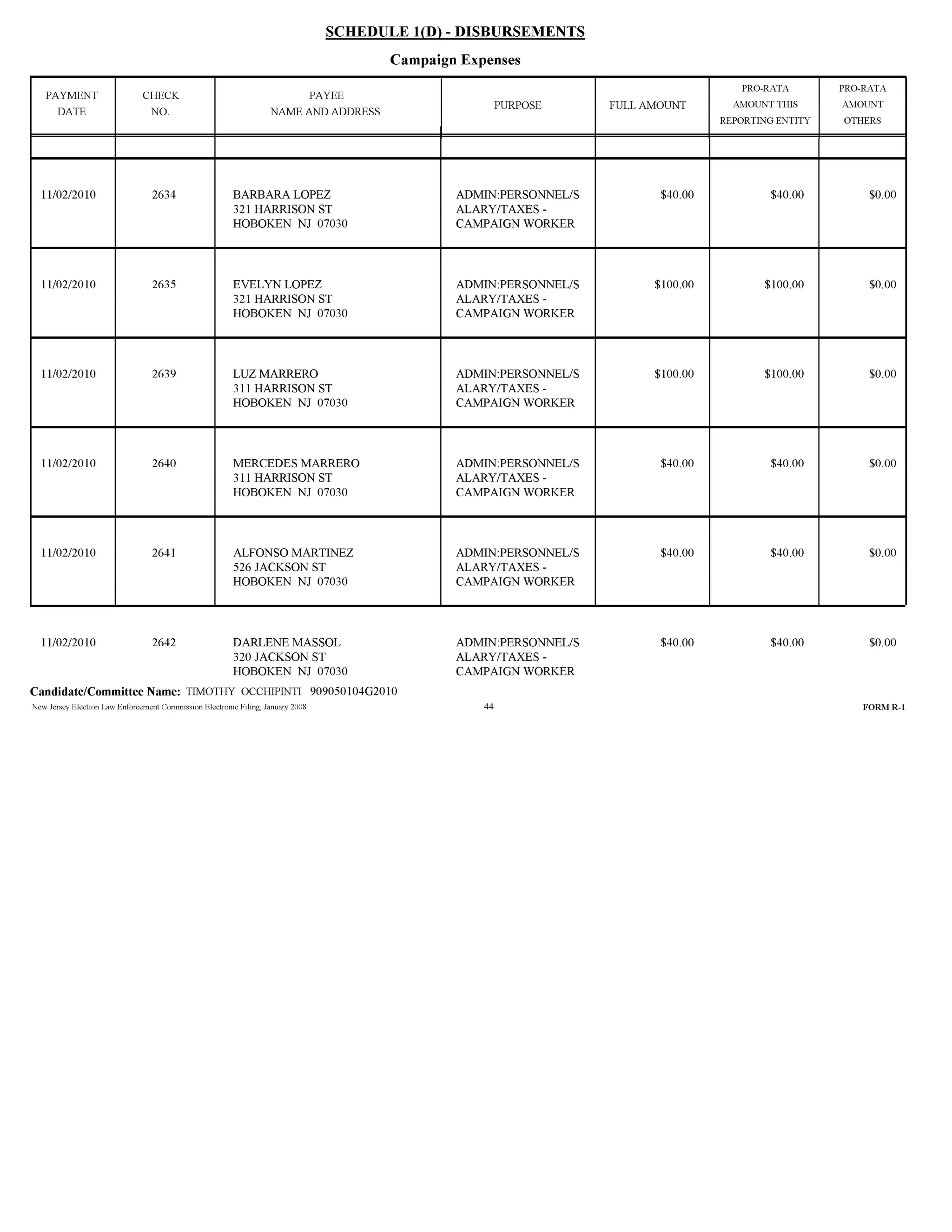 Tim Occhipinti Elec report 11-23-2010