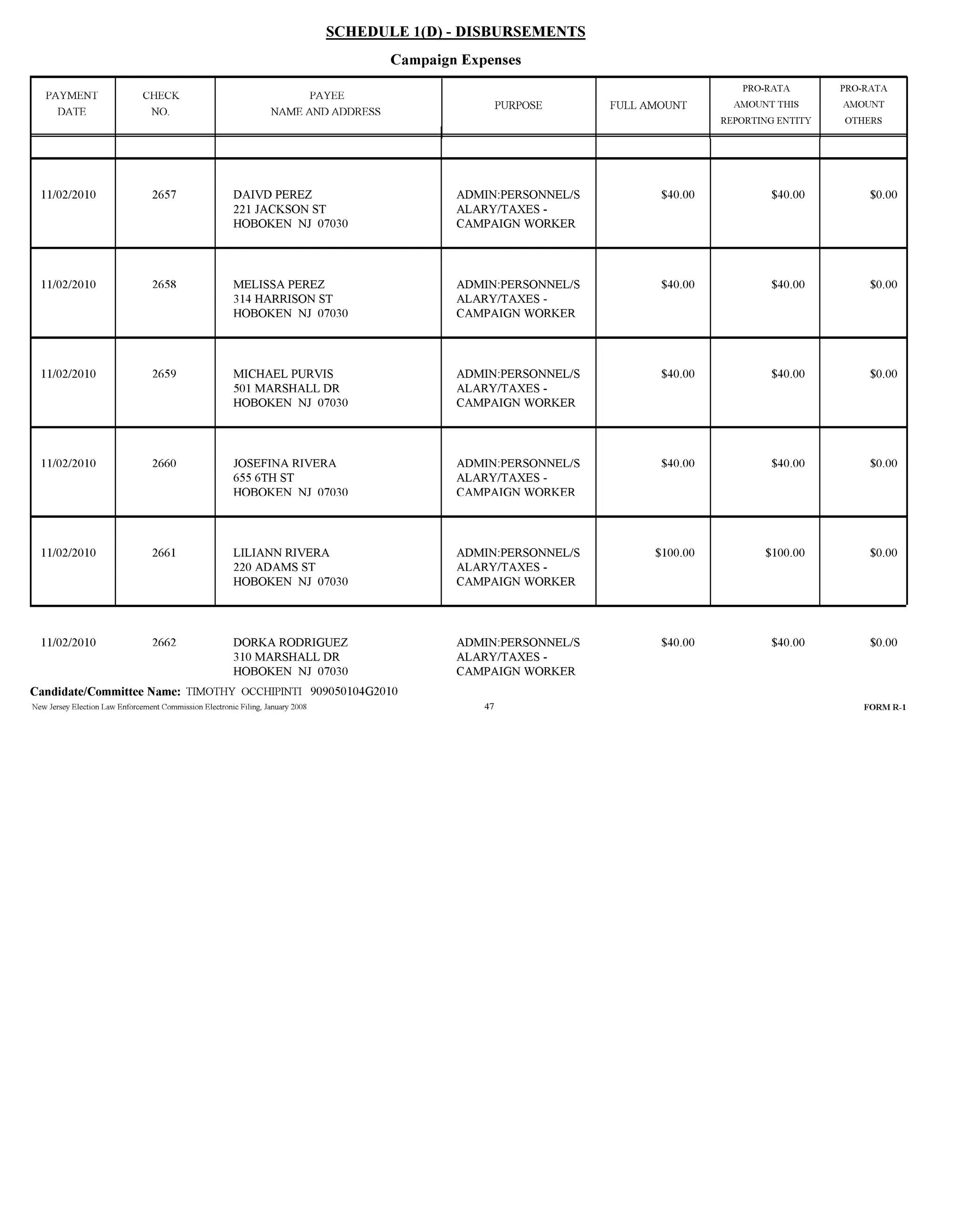 Tim Occhipinti Elec report 11-23-2010