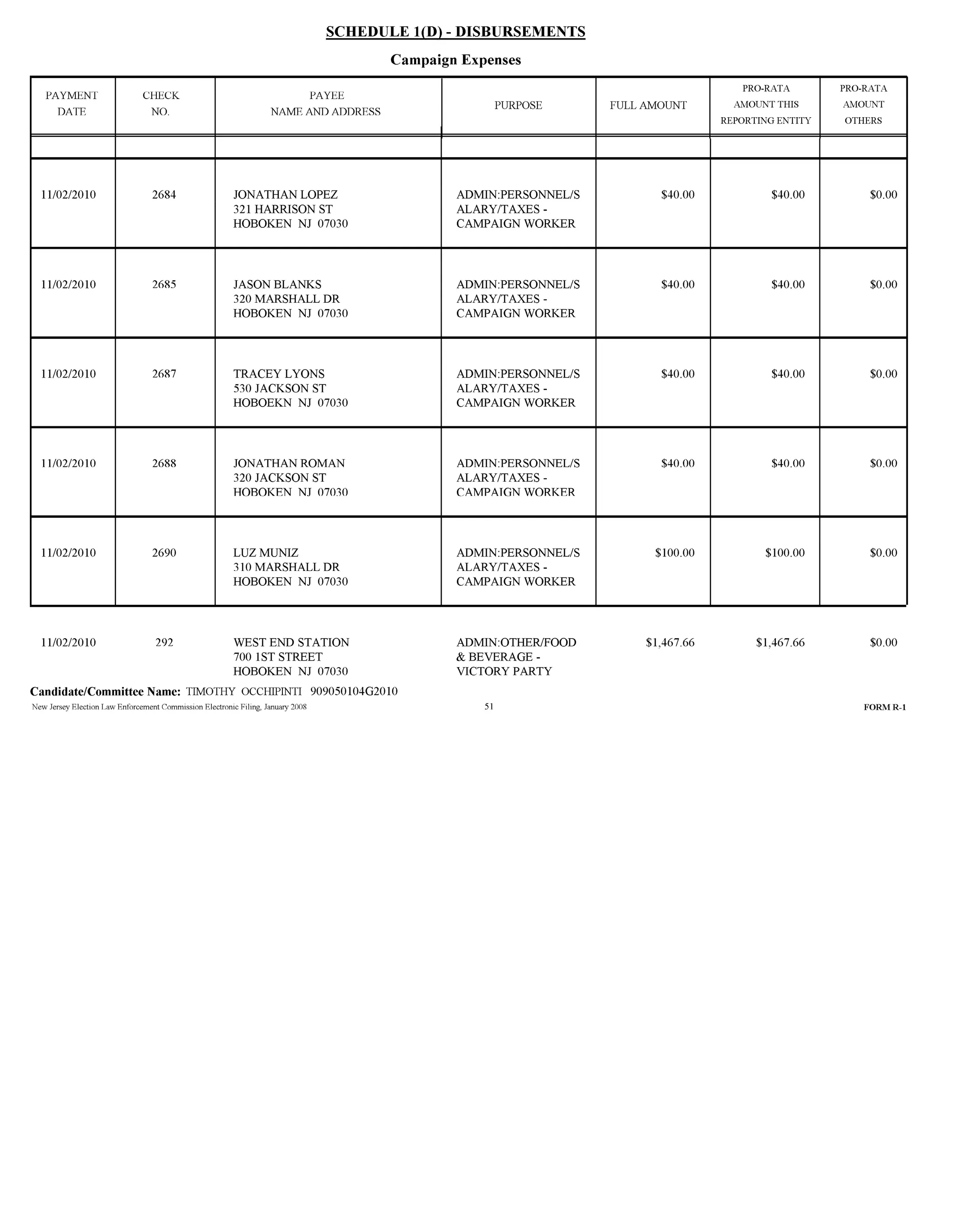 Tim Occhipinti Elec report 11-23-2010