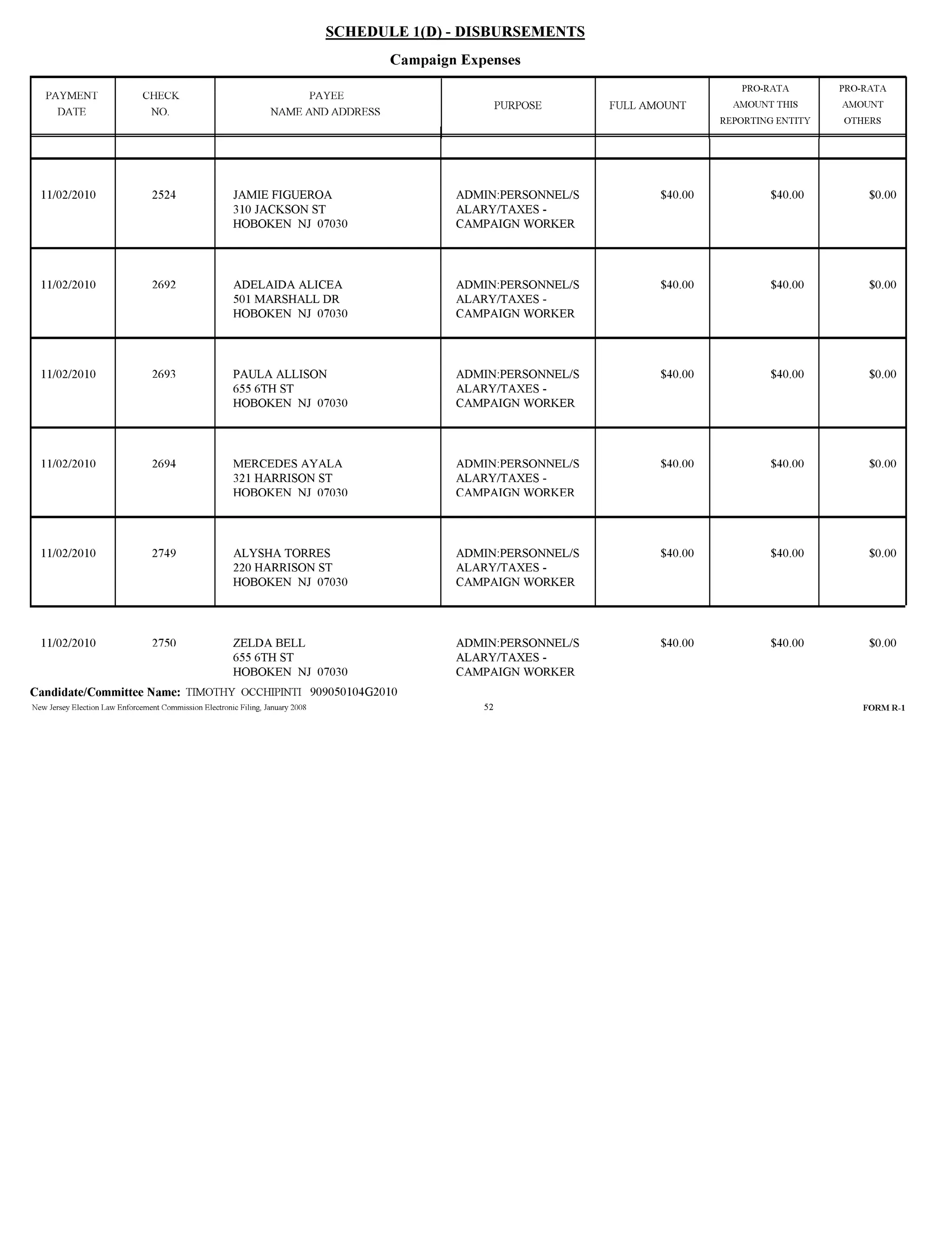 Tim Occhipinti Elec report 11-23-2010