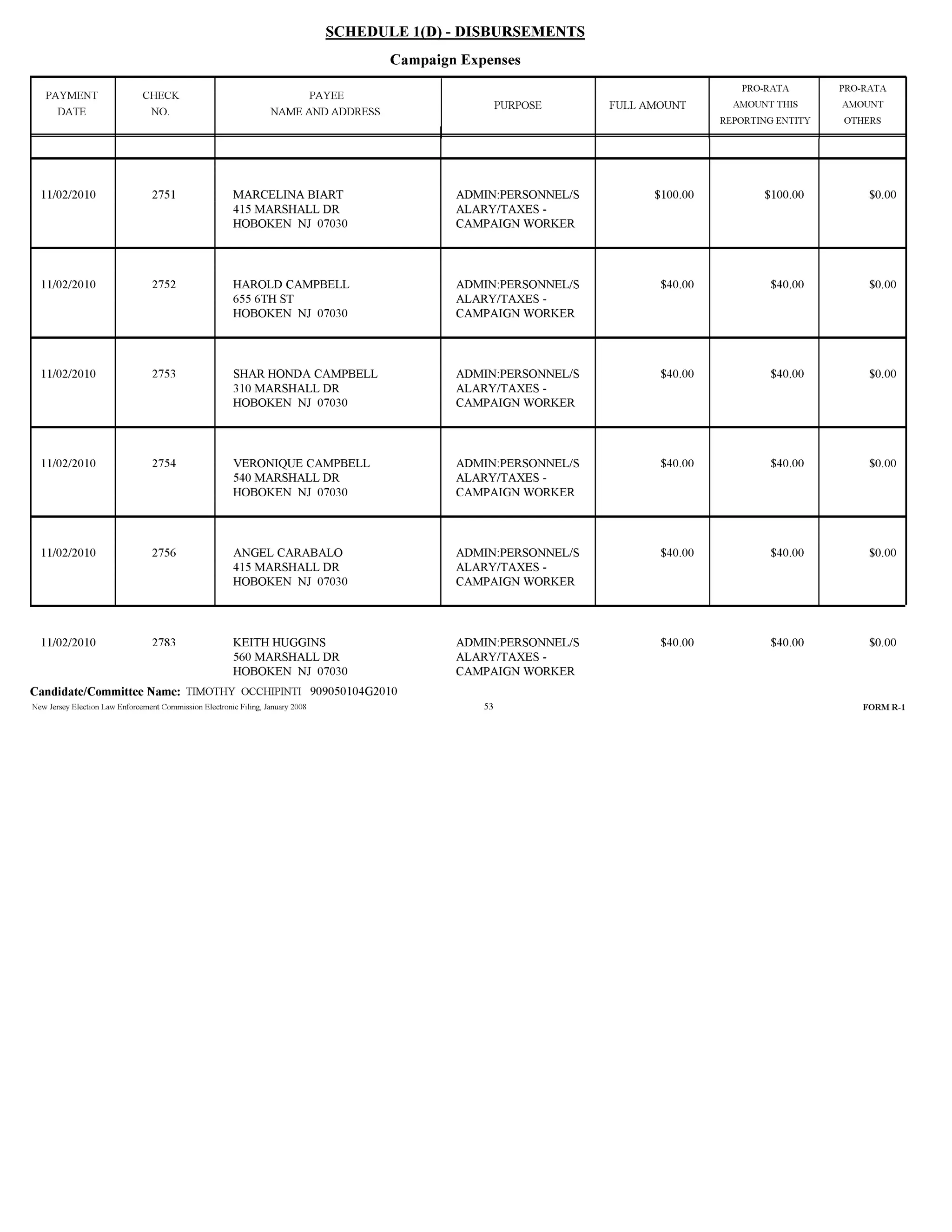 Tim Occhipinti Elec report 11-23-2010