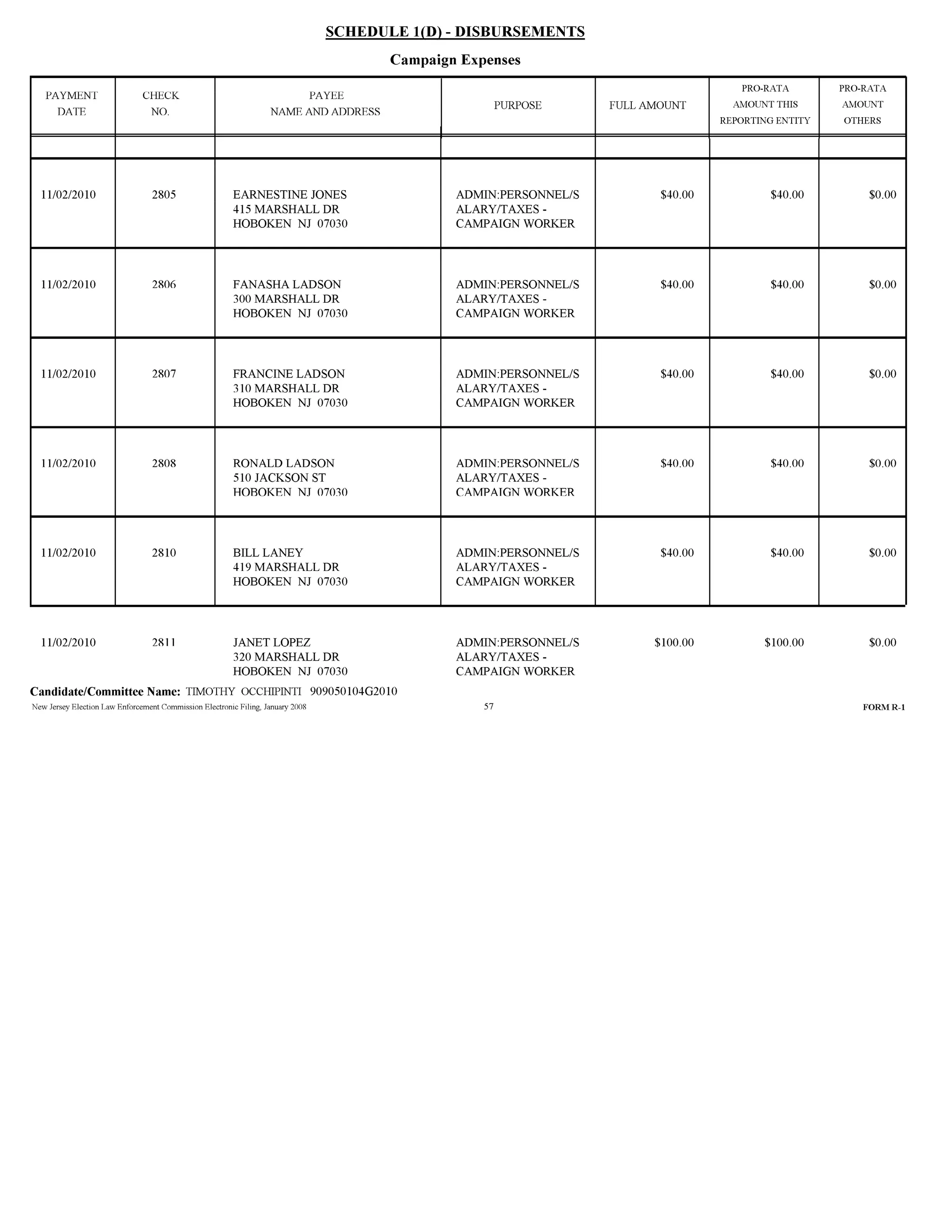 Tim Occhipinti Elec report 11-23-2010