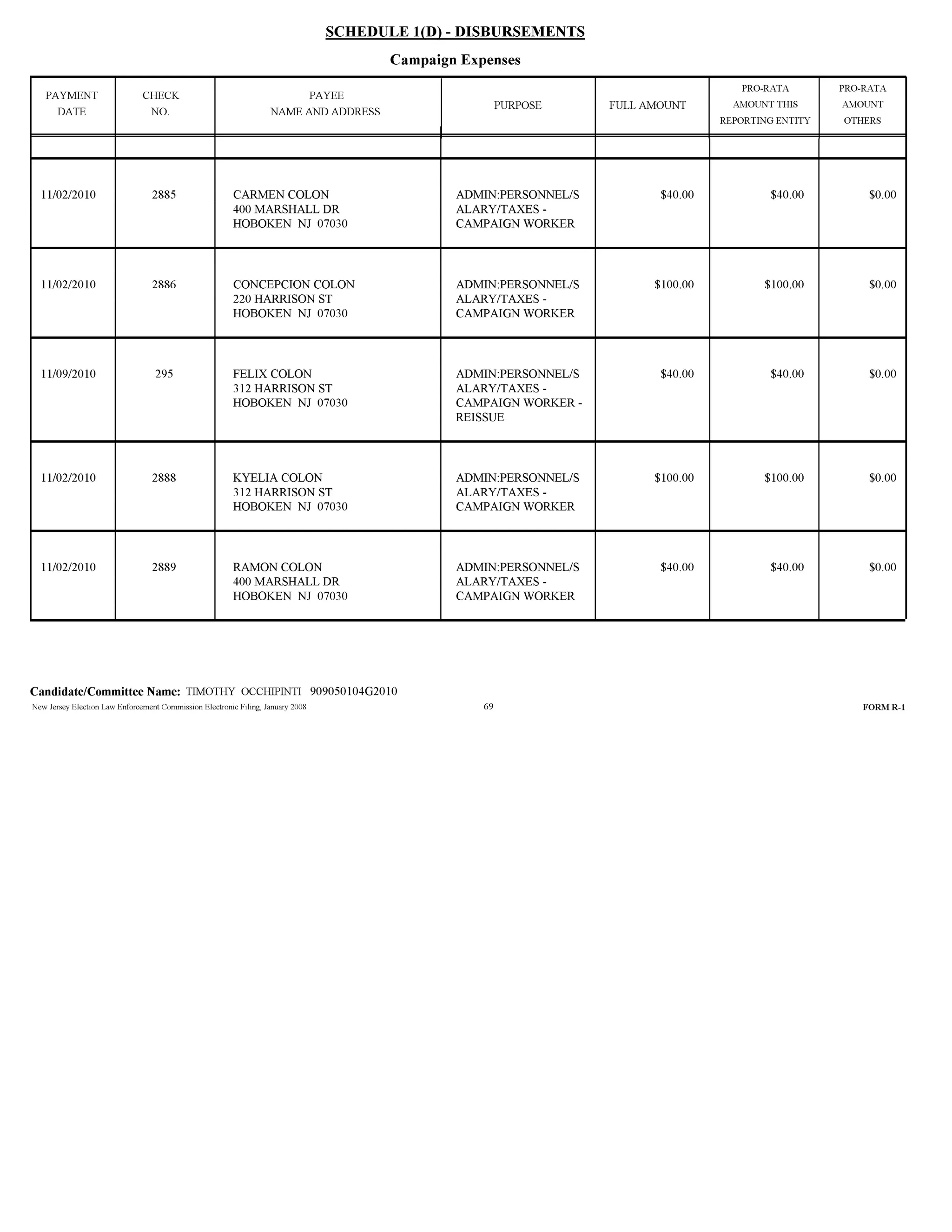 Tim Occhipinti Elec report 11-23-2010