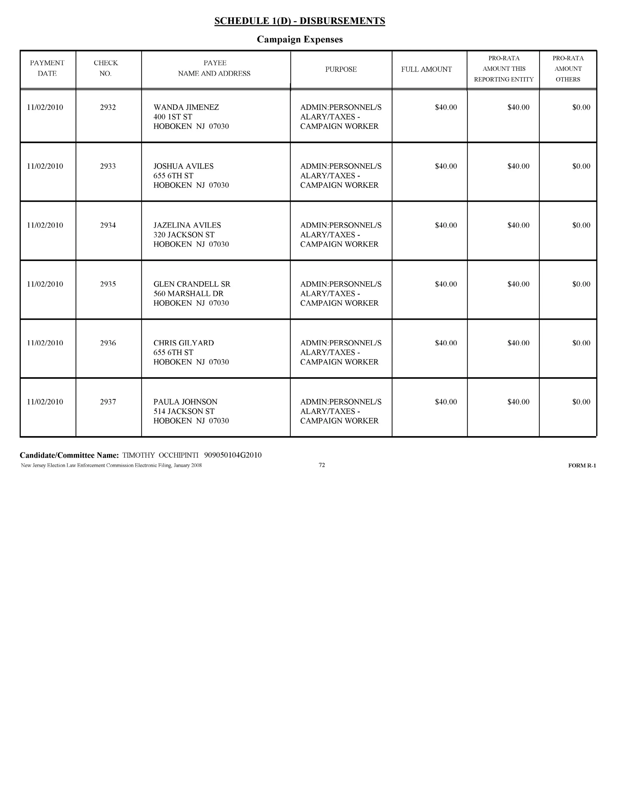 Tim Occhipinti Elec report 11-23-2010