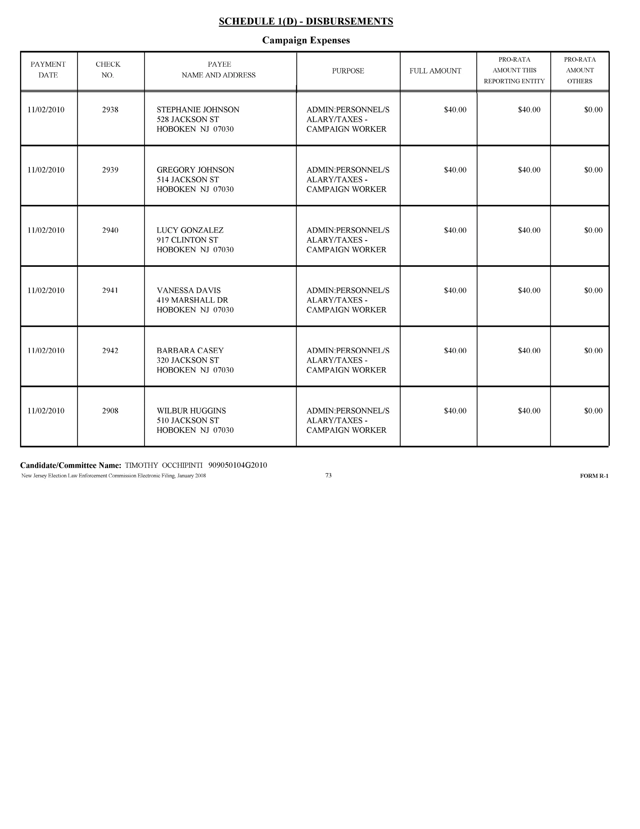 Tim Occhipinti Elec report 11-23-2010