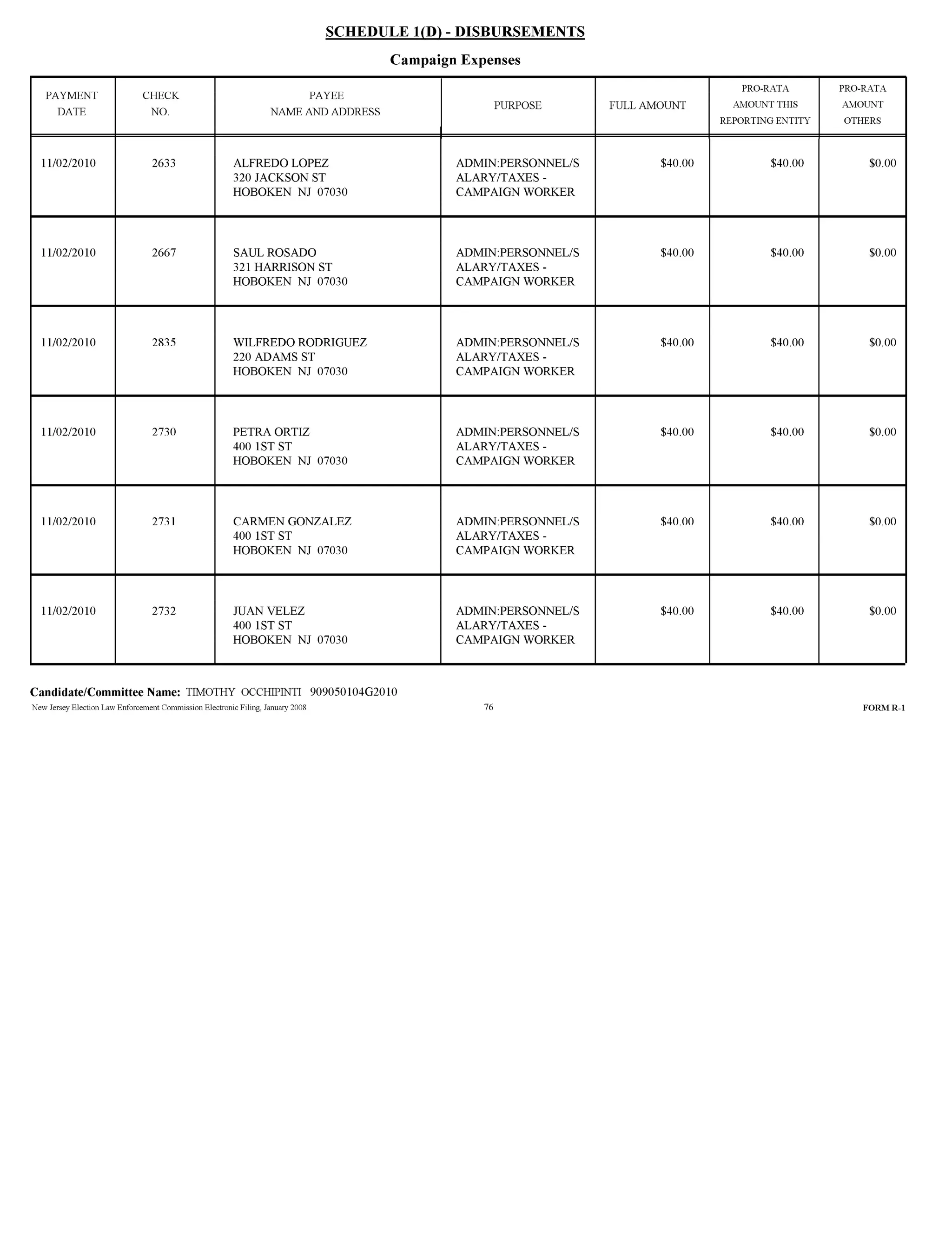 Tim Occhipinti Elec report 11-23-2010