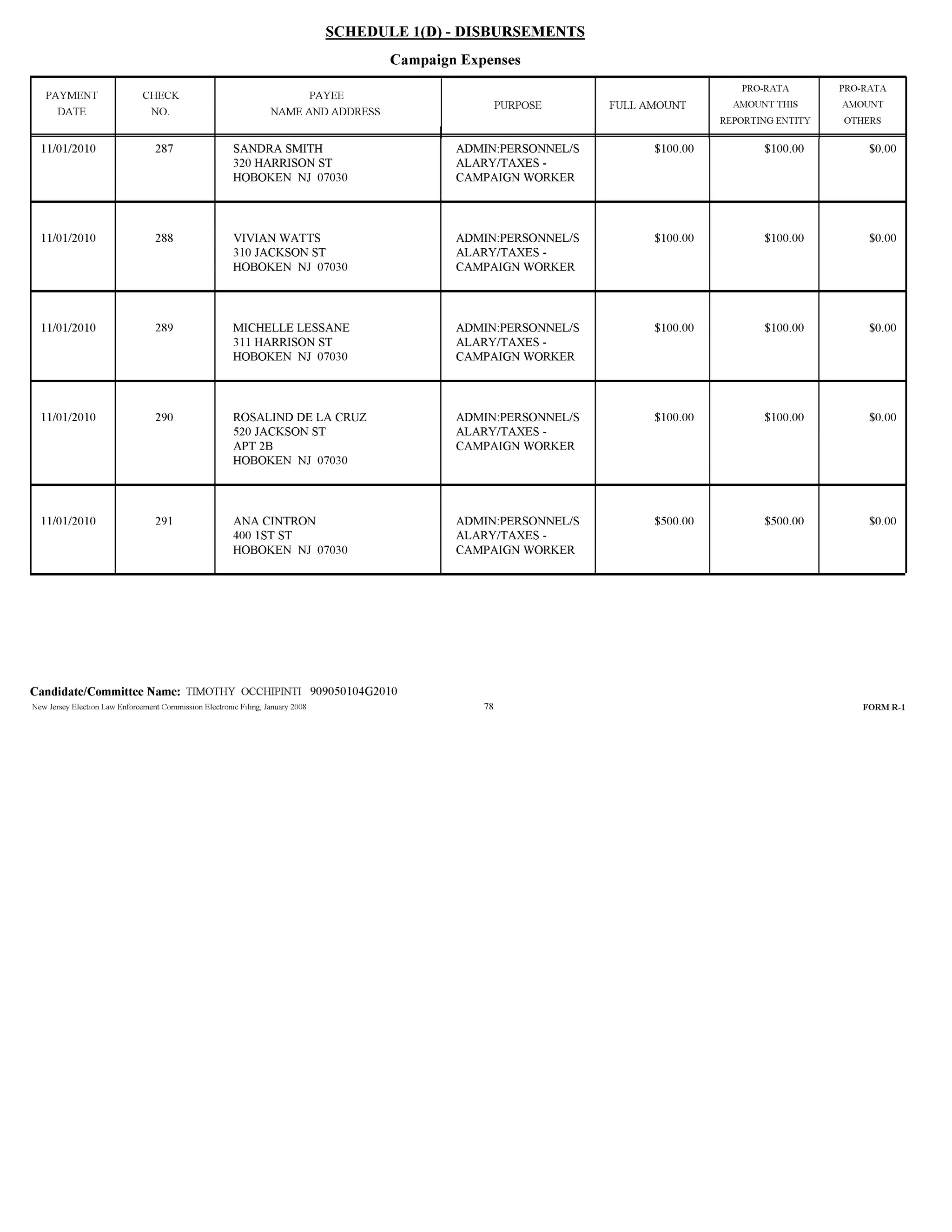 Tim Occhipinti Elec report 11-23-2010