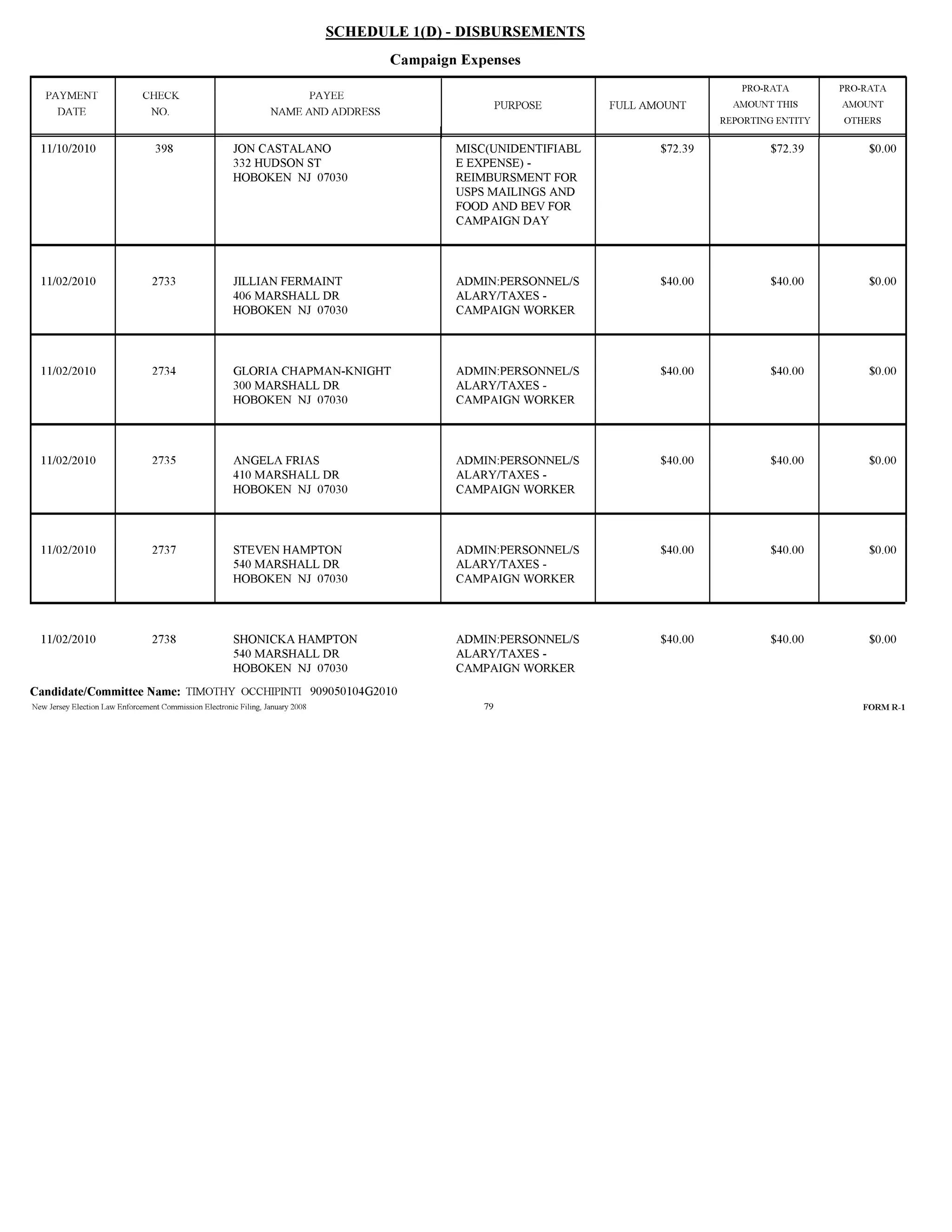 Tim Occhipinti Elec report 11-23-2010