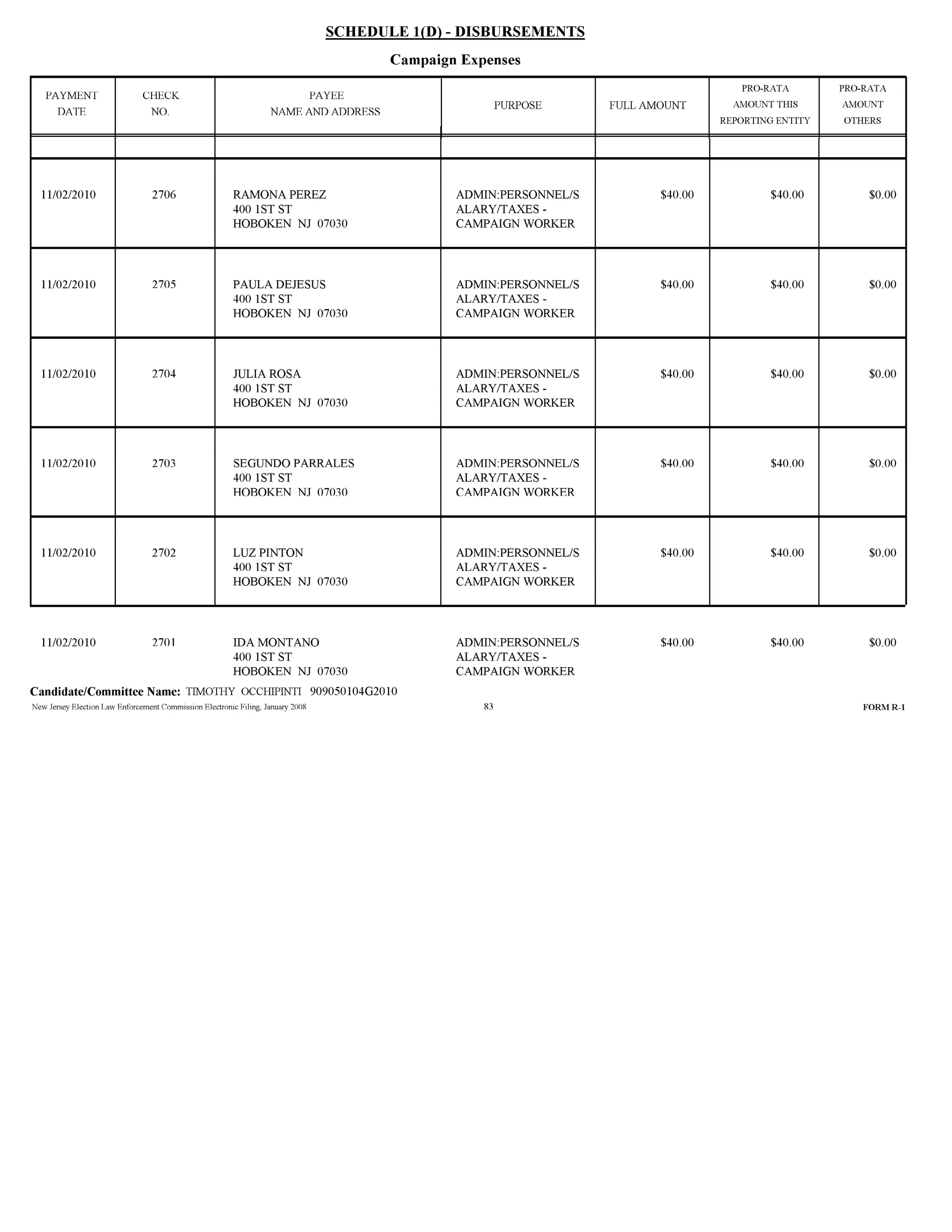 Tim Occhipinti Elec report 11-23-2010