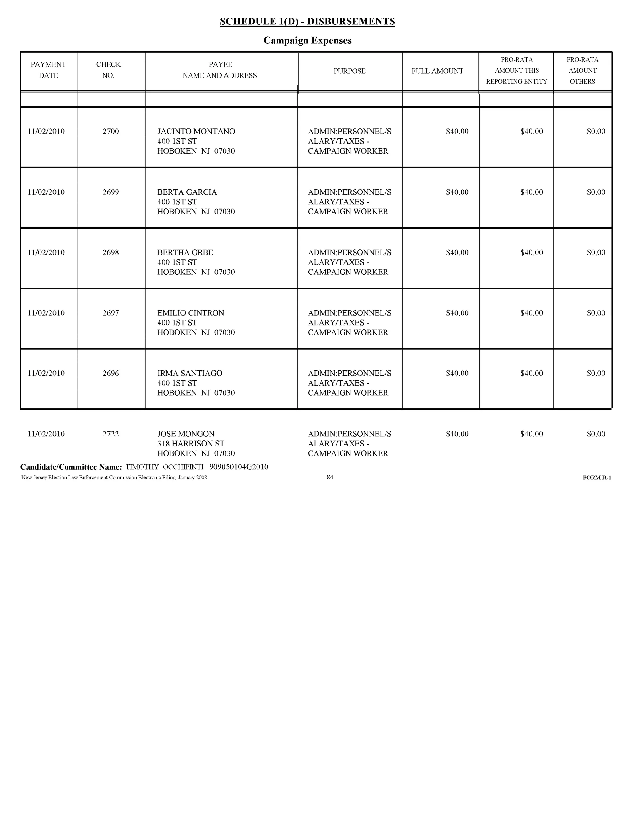 Tim Occhipinti Elec report 11-23-2010