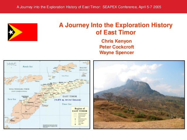 Timor-Leste (East Timor) exploration history - Seapex 2005 - by Chris…