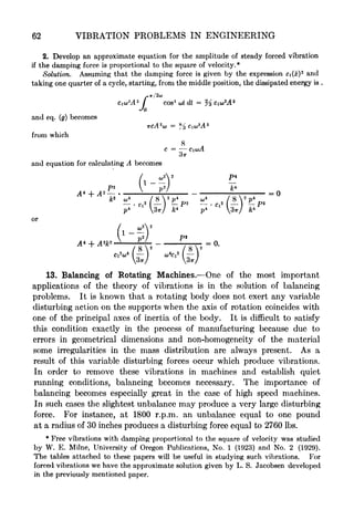 Vibration Engineering Problems Timoshenko: Vibration Problems in Engineering E-book Part-1 | PDF