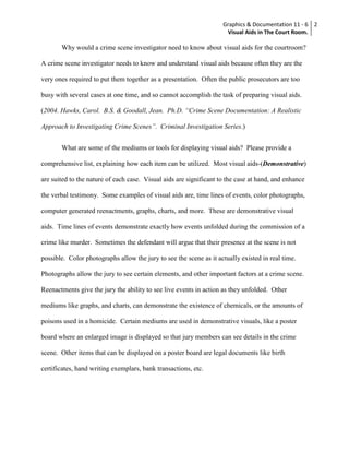 Visual Aids in the Court Room. Evidence Presentations- | DOCX