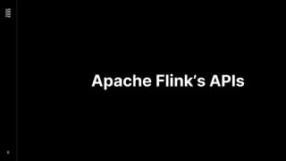 Apache Flink’s APIs
6
 