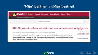 “Mijn” Identiteit vs. Mijn Identiteit
T@2WAY.IO / @2WAYIO
 