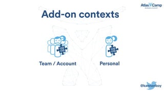 Add-on contexts
@kannonboy
PersonalTeam / Account
 