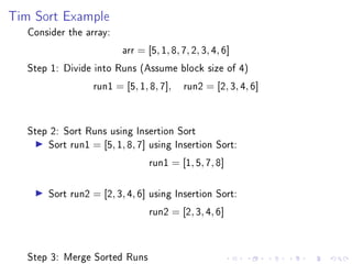 Understanding Tim Sort Algorithm | PDF