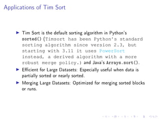 Understanding Tim Sort Algorithm | PDF