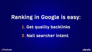 The secret to ranking #1:
 
