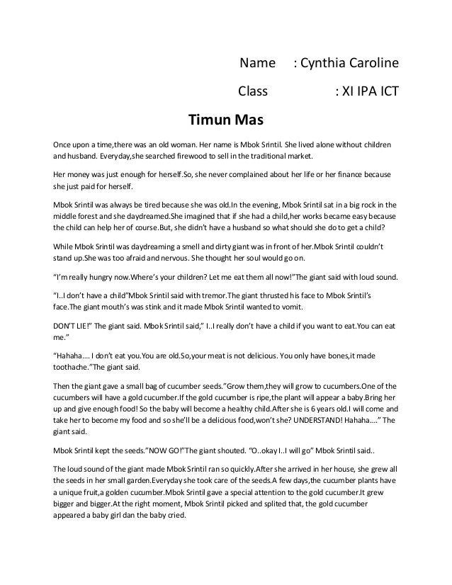 Timun mas(English Version)
