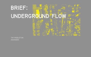 brief:
underground flow

TIM MIDDLETON
200316830
 
