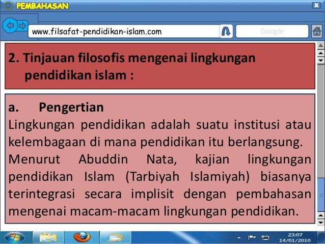 Tinajauan Filosofis Tentang Metode Lingkungan Dan Kurikulum Pendidik