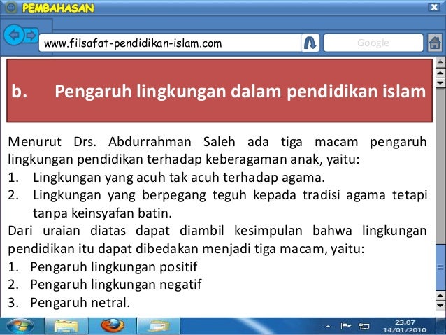Tinajauan Filosofis Tentang Metode Lingkungan Dan Kurikulum Pendidik