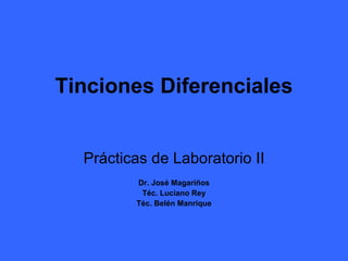 Tinciones Diferenciales Prácticas de Laboratorio II Dr. José Magariños Téc. Luciano Rey Téc. Belén Manrique 