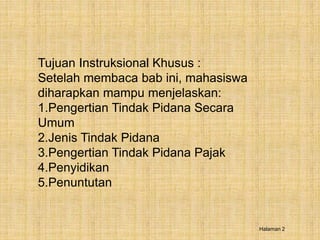 Tindak Pidana Di Bidang Perpajakan<script async src=