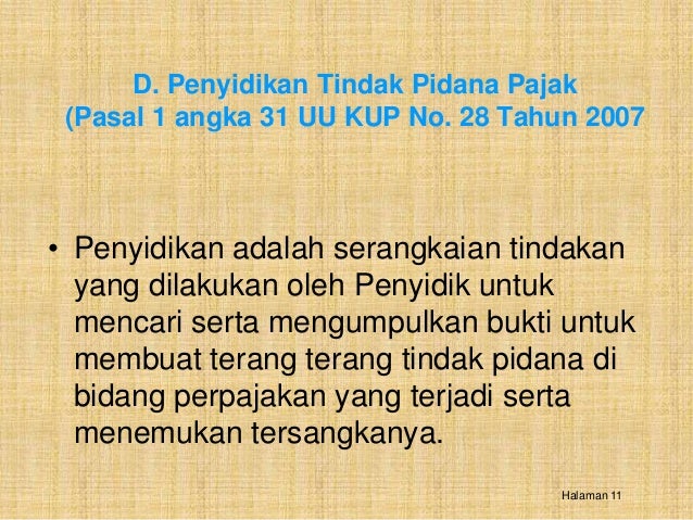 Tindak Pidana Di Bidang Perpajakan<script async src=