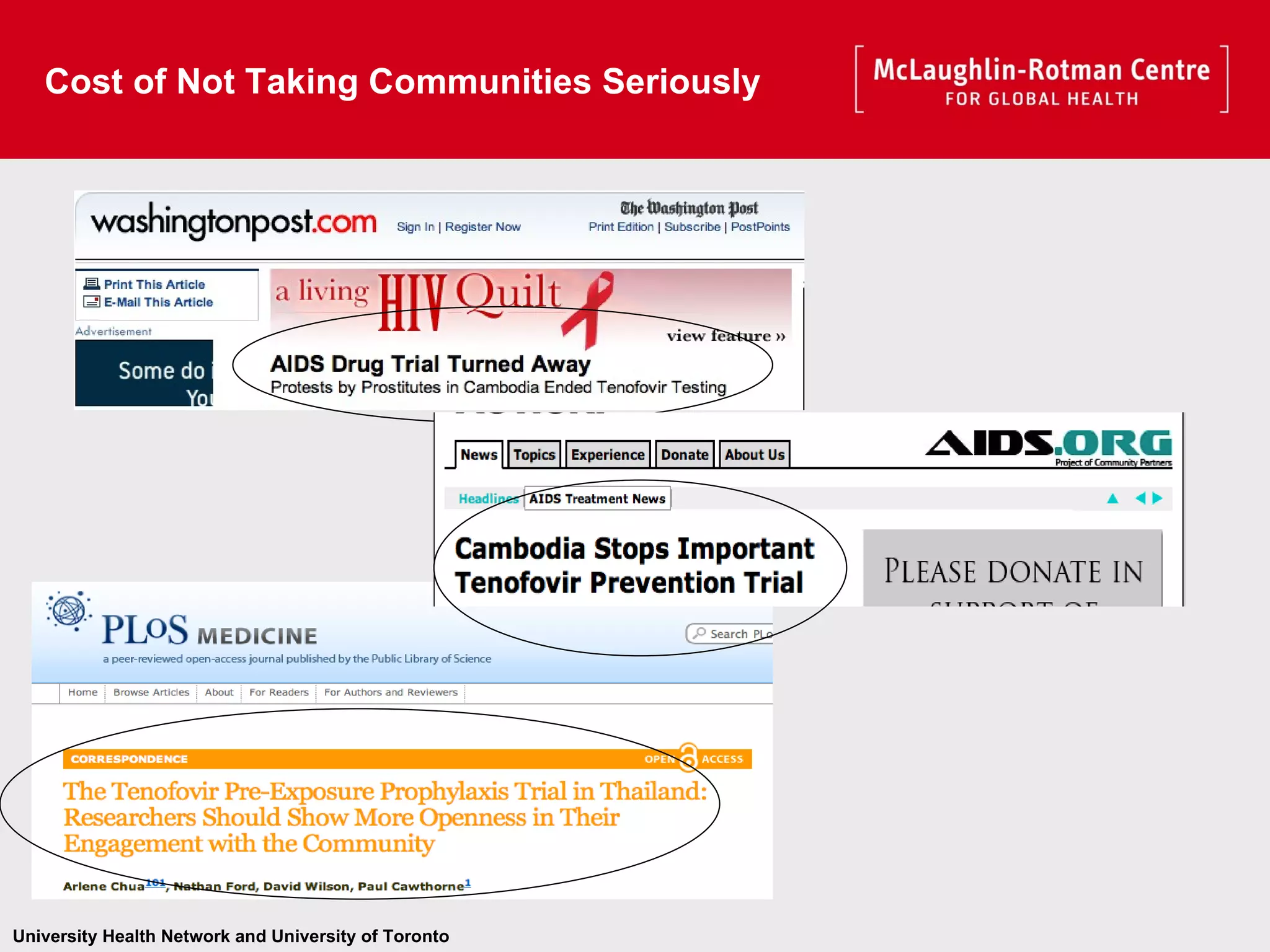 Cost of Not Taking Communities Seriously 